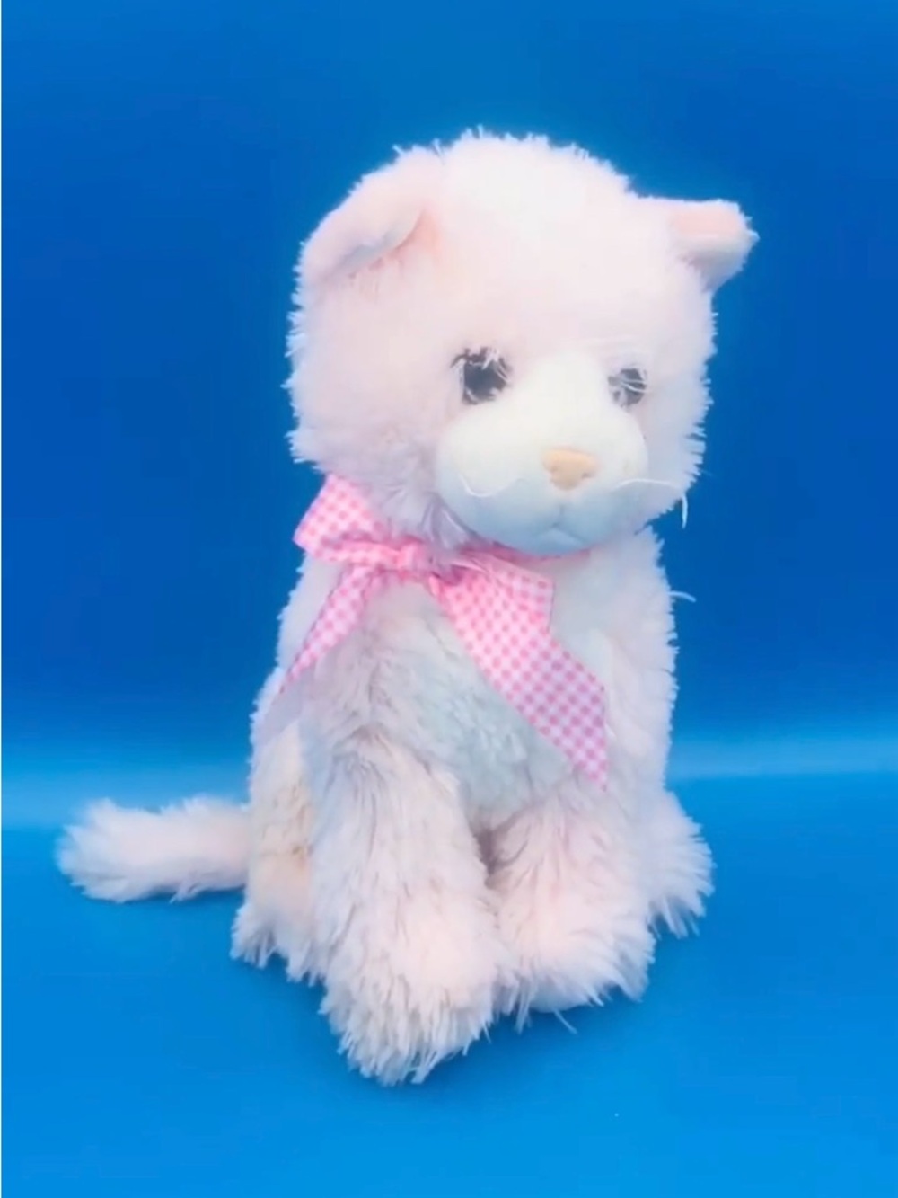 Ty Duchess Pink Cat Plush – Rare Retired Shaggy White & Pink Kitten